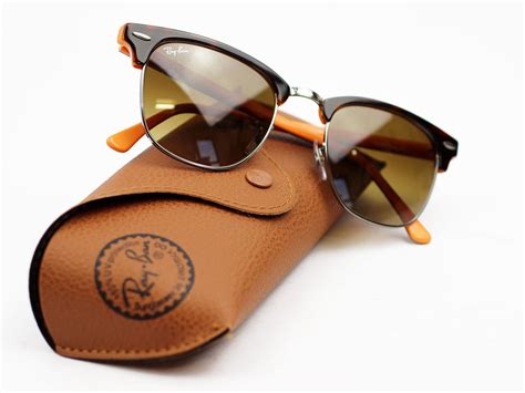 Ray-Ban Clubmaster Sunglasses in Orange | Retro 50s Sunglasses