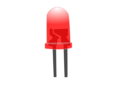 Red LED Lamp (On) - Openclipart