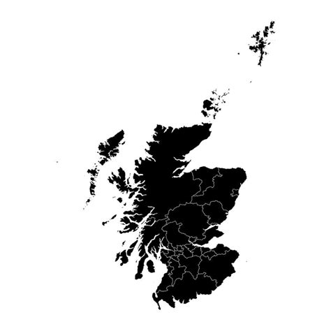 Scotland map with council areas. Vector illustration. 24727668 Vector Art at Vecteezy