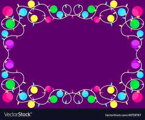 Christmas light frame festive Royalty Free Vector Image