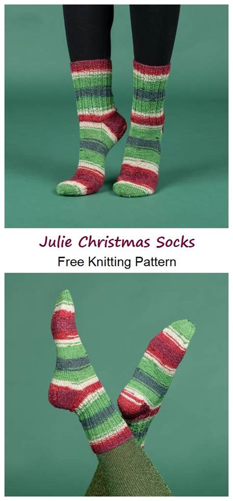 Julie Christmas Socks Free Knitting Pattern - Your Crafts