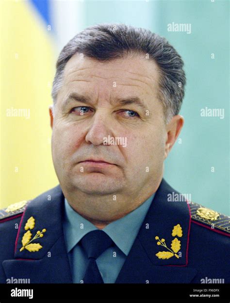 Kiev, Ukraine. 14th Dec, 2015. Ukrainian Defense Minister STEPAN POLTORAK during the signing of ...