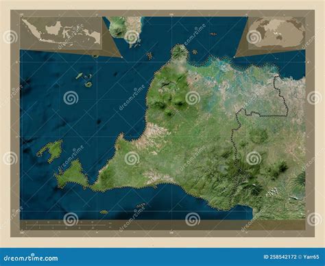 Banten, Indonesia. High-res Satellite. Capital Stock Illustration ...