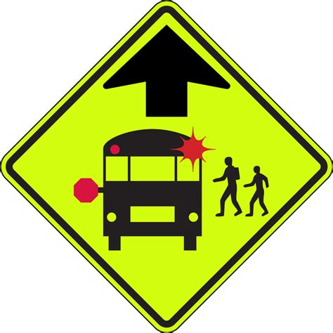 School Bus Stop Ahead Sign S3-1 - Warning Signs (W) | TAPCO