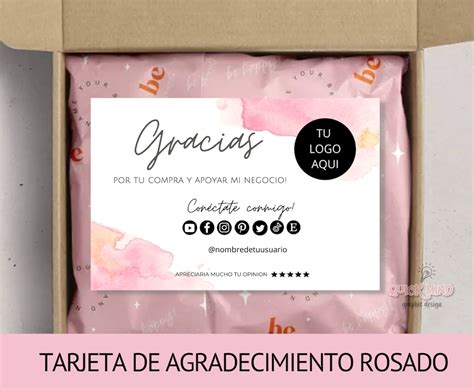 Tarjeta Gracias por su compra Business Card Thank You card | Etsy