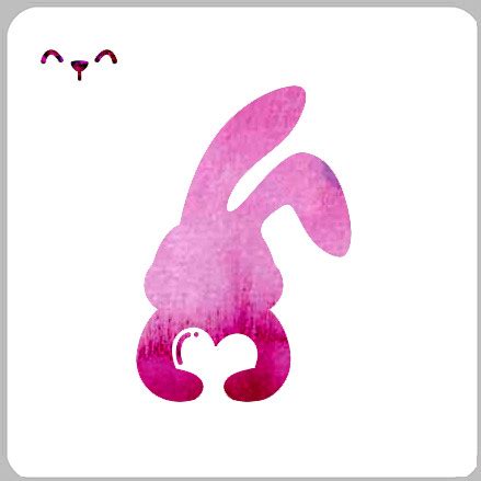 Bunny Hug Stencil - A Colorful Life Designs