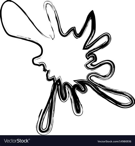 Graffiti splash abstract spot image sketch Vector Image