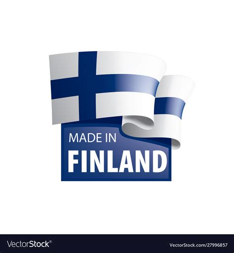 Finland flag on a white Royalty Free Vector Image