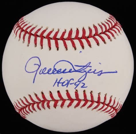 Rollie Fingers Signed OML Baseball Inscribed "HOF 92" with Display Case ...