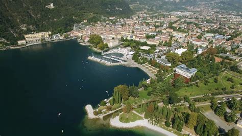 Aerial view of the Italian lakeside town Riva Lake Garda Italy Stock ...