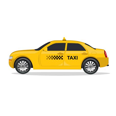 Taxi, car, vector illustration | Object Illustrations ~ Creative Market