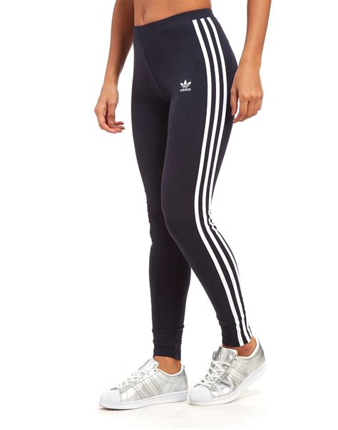 adidas Originals Cotton 3-stripes Leggings in Navy/White (Blue) - Lyst