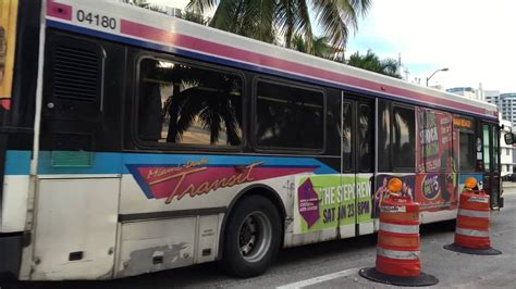 Miami Dade Transit : 2004 NABI 40LFW #04180 on the L at Indian Creek Drive & 43rd Street - YouTube