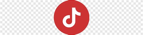 تنزيل مجاني | TikTok Icon Red ، أيقونات الوسائط الاجتماعية, png