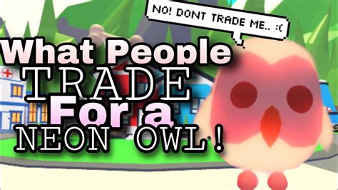 What People Trade for a Neon Owl! ~ | Roblox Adopt Me | SimplyOwl - YouTube