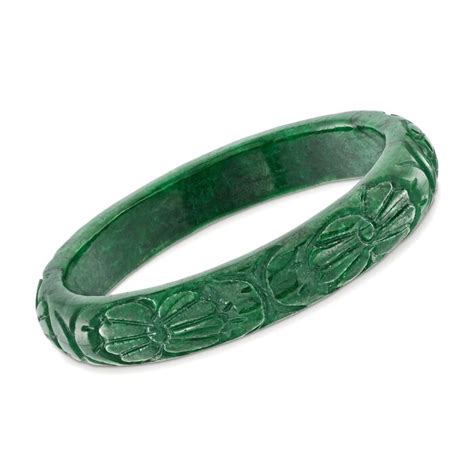 12mm Carved Jade Bangle Bracelet | Ross-Simons