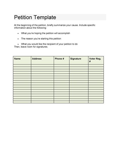 30 Petition Templates + How To Write Petition Guide