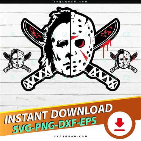 Jason Voorhees Michael Myers SVG PNG Silhouette - SvgSquad