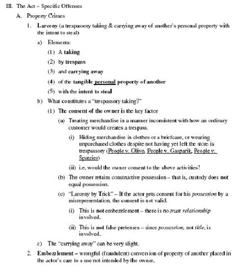 Law School Outlines