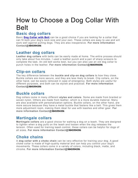 Dog Collar With Belt by Petslike - Issuu