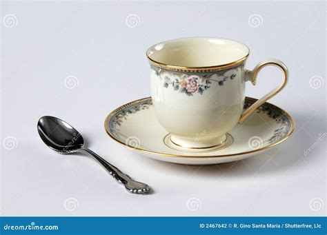 Saucer, Cup and Spoon stock photo. Image of life, domestic - 2467642