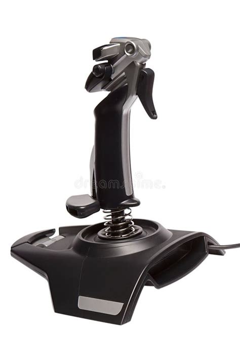 Joystick for Aircraft Simulator Stock Image - Image of isolated, play ...