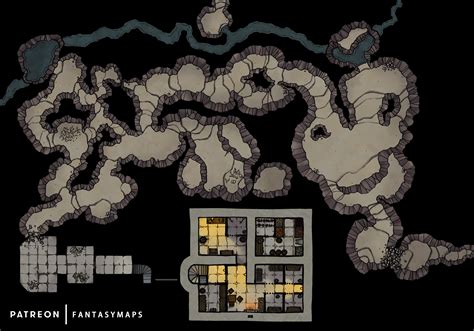 Cave Under the Dungeon [50x35] : r/battlemaps