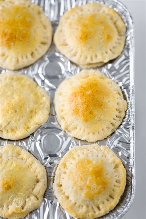 Mini Chicken Pot Pies Made in a Muffin Tin with Biscuits