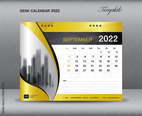 September Calendar 2022 Template