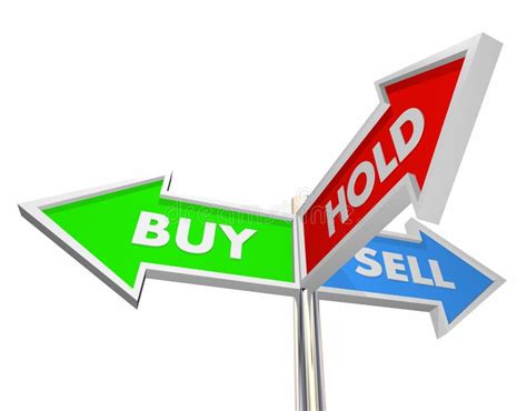 Buy Sell Hold Stocks Investment Decision Signs Stock Illustration ...