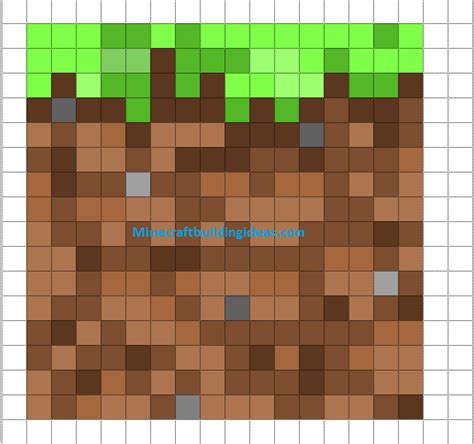 Minecraft Pixel Art Templates: Dirt block