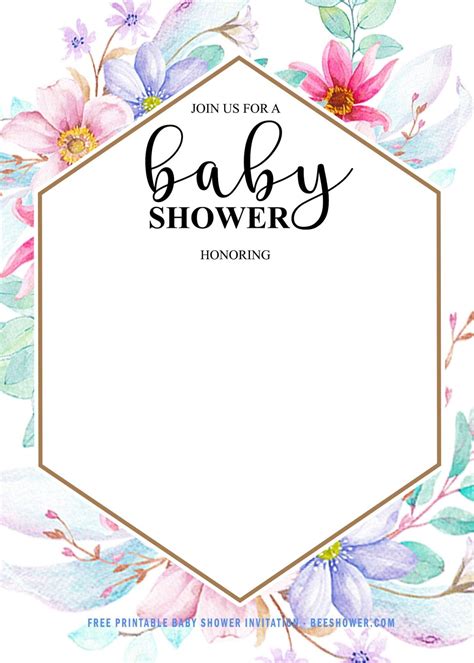 FREE Baby Shower Invitation for Girl | FREE Printable Birthday Invitation Templates - Bagvania