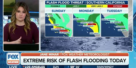 Extreme risk of flash flooding centered over Los Angeles area as ...