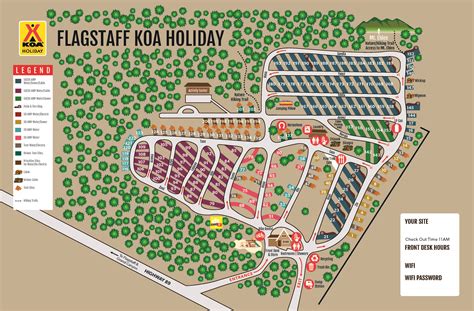 Flagstaff, Arizona Campground Map | Flagstaff KOA Holiday