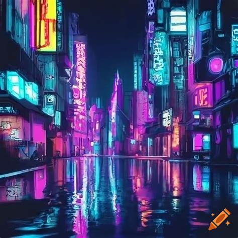 Cyberpunk street scene on Craiyon