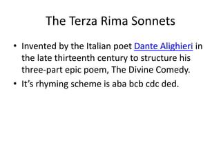 Types of sonnets | PPT