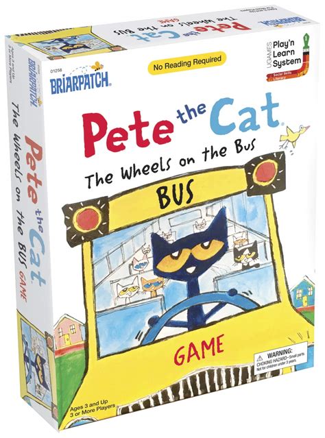 Buy Briarpatch Kid's Pete The Cat Wheels On Bus Sing-Along Puzzle Board Game (3 & Up) Online at ...