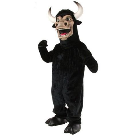 Whole Black Bull Mascot Costume