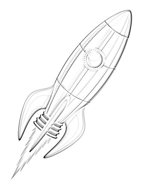 Printable Rocket Ship Coloring Pages