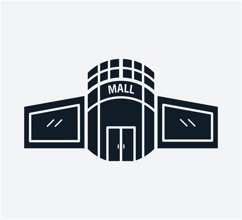 Building mall icon vector logo design template flat style trendy ...