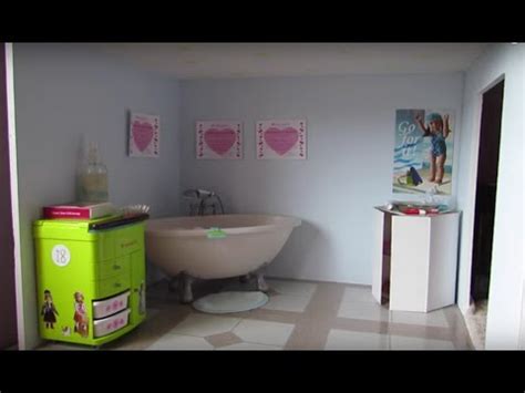 Detailed American Girl Doll Bathroom Tour! - YouTube