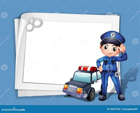 A Policeman Beside A Police Car Royalty Free Stock Image - Image: 33097046