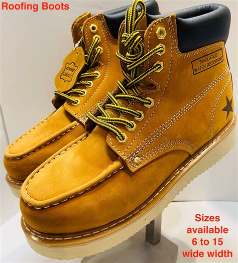 Men's Genuine Nubuck Roofing Boots Wide Width - Etsy