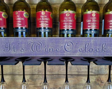 Hanging Wine Rack Glass Holder / Wall Mounted Wine Shelf for 6 - Etsy