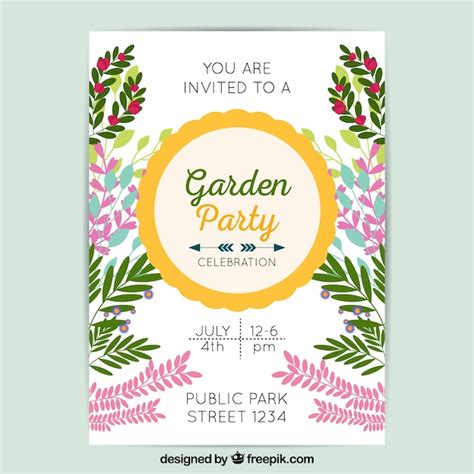 Garden Party Invitations Templates Free