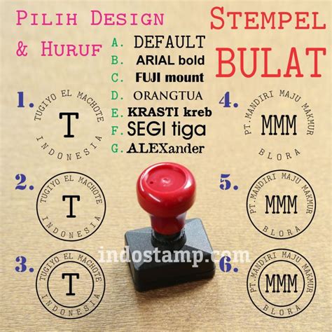 stempel bulat nama perusahaan toko pt desain logo stamp otomatis ...