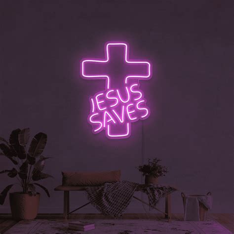 Jesus Saves Neon Sign | Christian Neon Signs - Neon Marvels