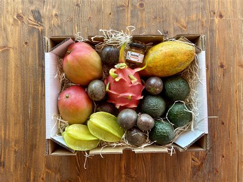 Buy a box of exotic fruits directly from the farmer