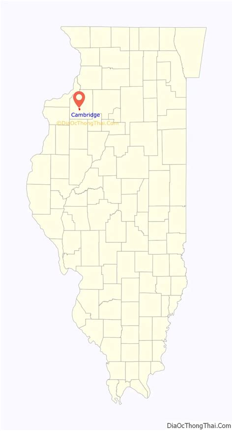 Map of Cambridge village, Illinois - Thong Thai Real