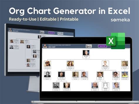 Automatic Organizational Chart Maker Excel Org Chart Template With ...